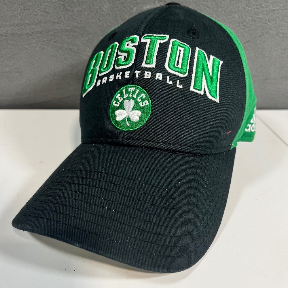 Adidas Boston Celtics NBA Basketball Hat Green Black Adjustable Strapback Cap